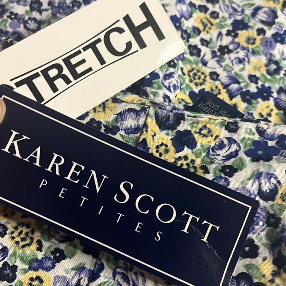 NWT Karen Scott Floral Capri Pants - Picture 8 of 8